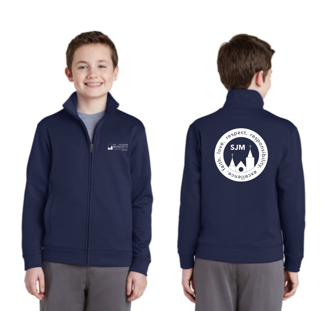 Navy Full Zip Sport-Wick Fleece Jacket | St. Joseph Marquette